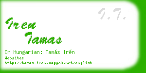 iren tamas business card