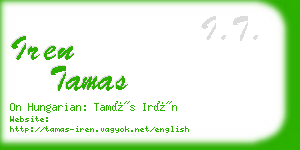 iren tamas business card